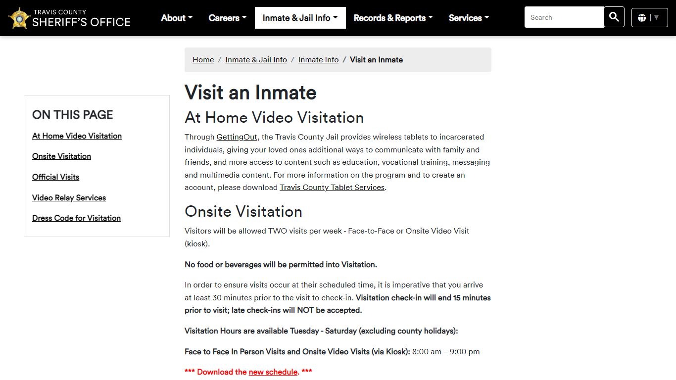 Visit an Inmate